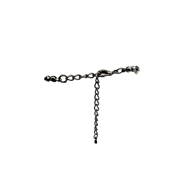 Vintage Sparkly Silver Tone Bracelet & Multi-Strand Beaded Necklace Set N65 - Picture 4 of 7